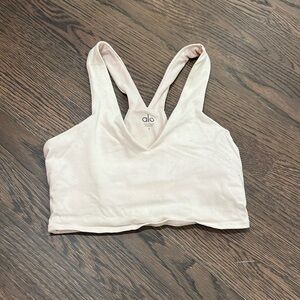 Alo yoga low neck cropped top